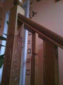 lépcsőfeljárat főoszlop -gőzölt bükkből